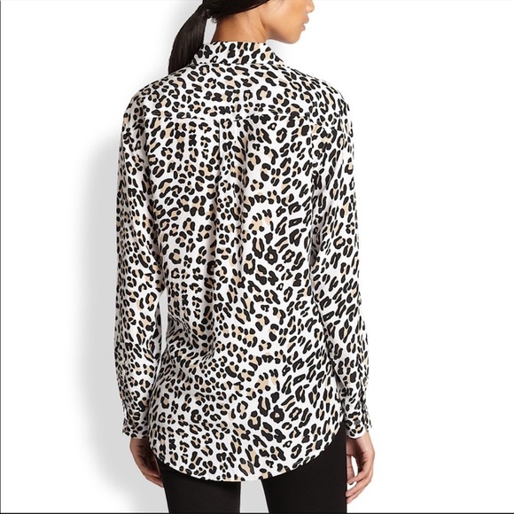 Equipment Tops - Equipment femme silk shirt in leopard print